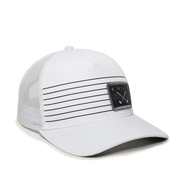 Striped 5-Panel Trucker Cap Thumbnail