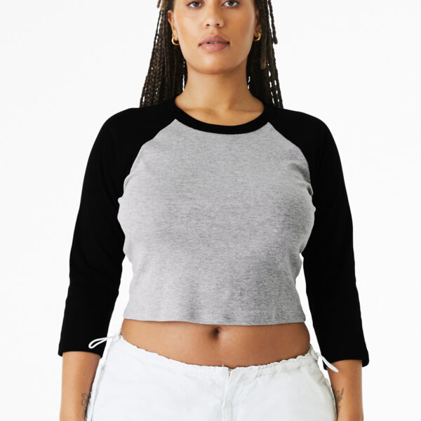 Women's Micro Rib 3/4 Raglan Baby Tee Thumbnail