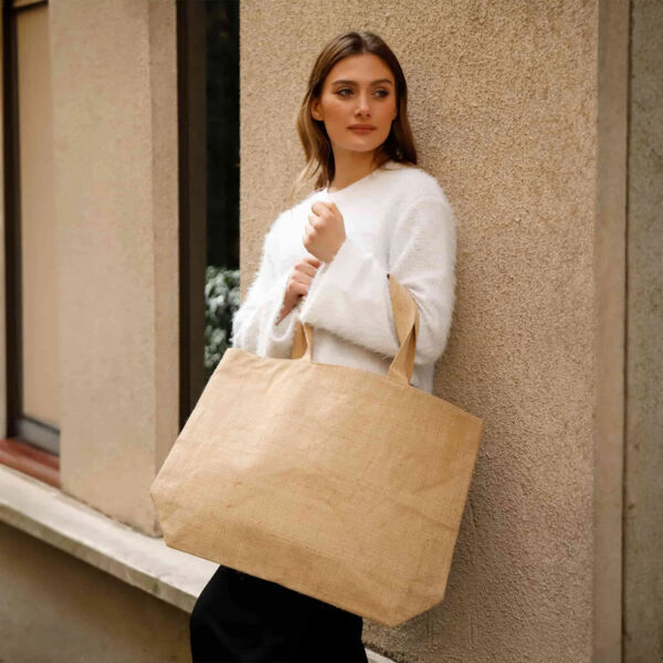 Jumbo Versatile Jute Tote Thumbnail