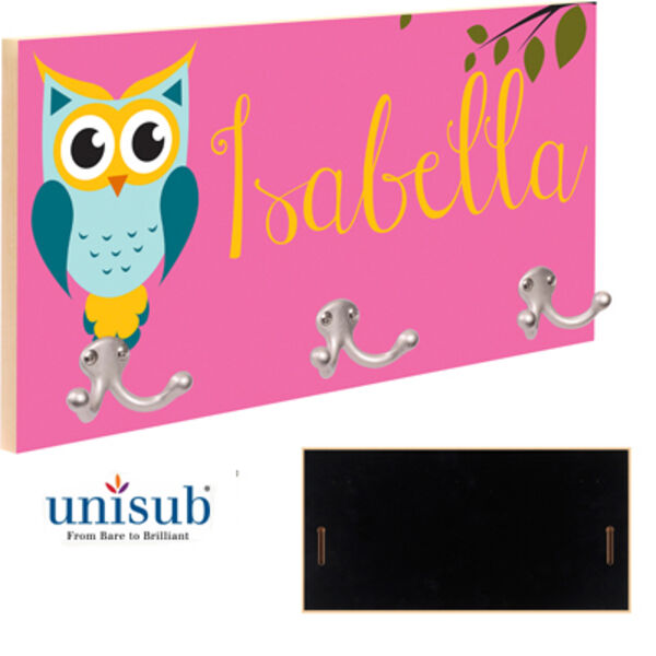 Coat Hanger Plaque - Natural Wood Thumbnail