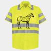 Men's High Visibility Safety Short Sleeve Work Shirt Thumbnail