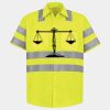 Men's High Visibility Safety Short Sleeve Work Shirt Thumbnail
