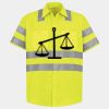 Men's High Visibility Safety Short Sleeve Work Shirt Thumbnail