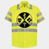 Men's High Visibility Safety Short Sleeve Work Shirt Thumbnail