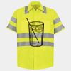 Men's High Visibility Safety Short Sleeve Work Shirt Thumbnail