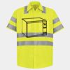 Men's High Visibility Safety Short Sleeve Work Shirt Thumbnail