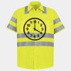 Men's High Visibility Safety Short Sleeve Work Shirt Thumbnail