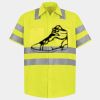 Men's High Visibility Safety Short Sleeve Work Shirt Thumbnail