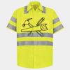 Men's High Visibility Safety Short Sleeve Work Shirt Thumbnail