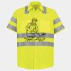 Men's High Visibility Safety Short Sleeve Work Shirt Thumbnail