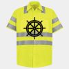 Men's High Visibility Safety Short Sleeve Work Shirt Thumbnail