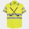Men's High Visibility Safety Short Sleeve Work Shirt Thumbnail