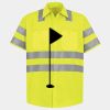 Men's High Visibility Safety Short Sleeve Work Shirt Thumbnail