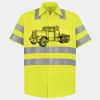 Men's High Visibility Safety Short Sleeve Work Shirt Thumbnail