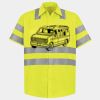 Men's High Visibility Safety Short Sleeve Work Shirt Thumbnail