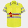 Men's High Visibility Safety Short Sleeve Work Shirt Thumbnail