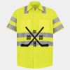 Men's High Visibility Safety Short Sleeve Work Shirt Thumbnail