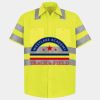 Men's High Visibility Safety Short Sleeve Work Shirt Thumbnail