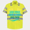 Men's High Visibility Safety Short Sleeve Work Shirt Thumbnail