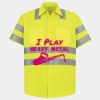 Men's High Visibility Safety Short Sleeve Work Shirt Thumbnail