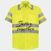 Men's High Visibility Safety Short Sleeve Work Shirt Thumbnail