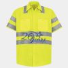 Men's High Visibility Safety Short Sleeve Work Shirt Thumbnail
