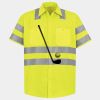 Men's High Visibility Safety Short Sleeve Work Shirt Thumbnail