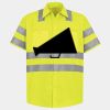 Men's High Visibility Safety Short Sleeve Work Shirt Thumbnail