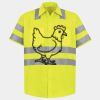 Men's High Visibility Safety Short Sleeve Work Shirt Thumbnail