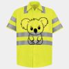 Men's High Visibility Safety Short Sleeve Work Shirt Thumbnail