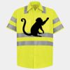 Men's High Visibility Safety Short Sleeve Work Shirt Thumbnail