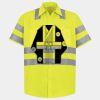 Men's High Visibility Safety Short Sleeve Work Shirt Thumbnail
