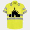 Men's High Visibility Safety Short Sleeve Work Shirt Thumbnail