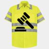Men's High Visibility Safety Short Sleeve Work Shirt Thumbnail