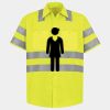 Men's High Visibility Safety Short Sleeve Work Shirt Thumbnail