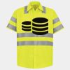 Men's High Visibility Safety Short Sleeve Work Shirt Thumbnail